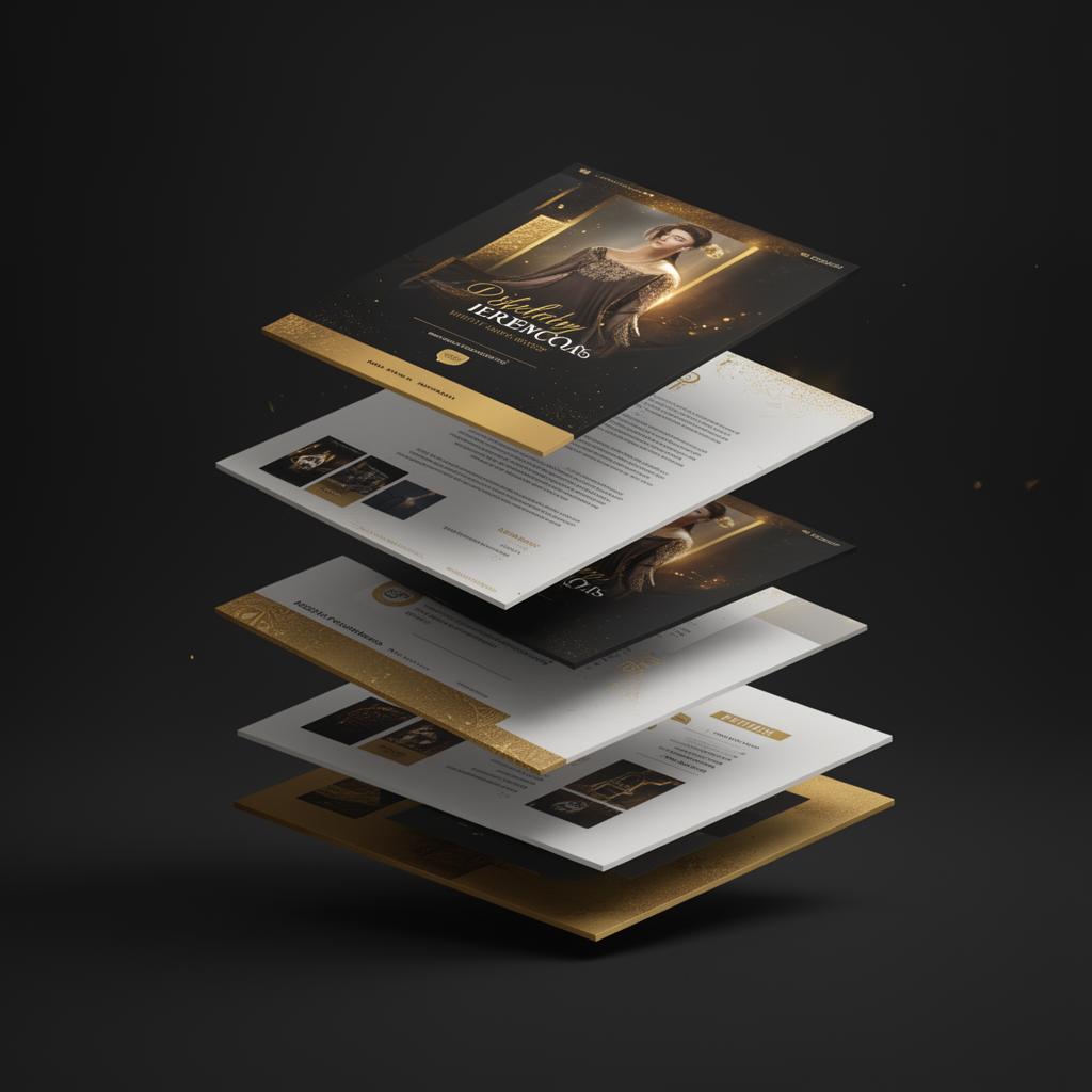 Documentos PDF elegantes apilados